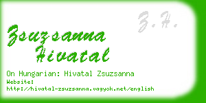 zsuzsanna hivatal business card